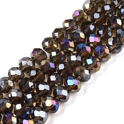Electroplate Glass Beads Strands EGLA-A044-T6mm-B16-1