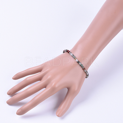 Natural Bloodstone Stretch Bracelets BJEW-JB04556-04-1