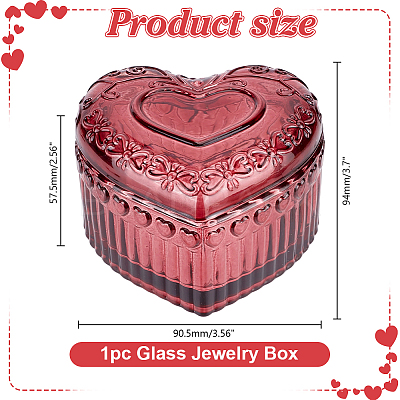 Heart Shaped Glass Jewelry Storage Boxes DIY-WH0899-48B-1