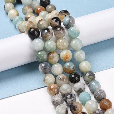 Natural Flower Amazonite Beads Strands G-E571-26C-1