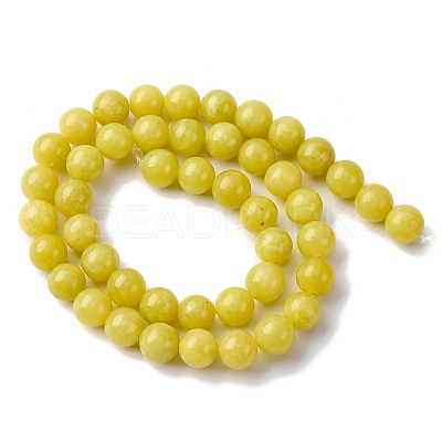Natural Lemon Jade Beads Strands G-G284-A01-8mm-1