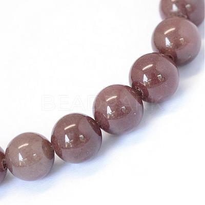 Natural Purple Aventurine Round Bead Strands G-E334-10mm-21-1