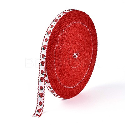 Polyester Strawberry Ribbon OCOR-T016-04B-1