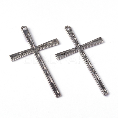 Tibetan Style Alloy Cross Large Pendants LS-EAAA0100Y-NF-1