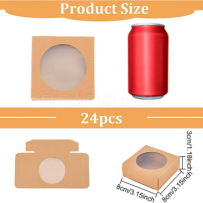 Foldable Kraft Paper Boxes CON-WH0068-63B-1