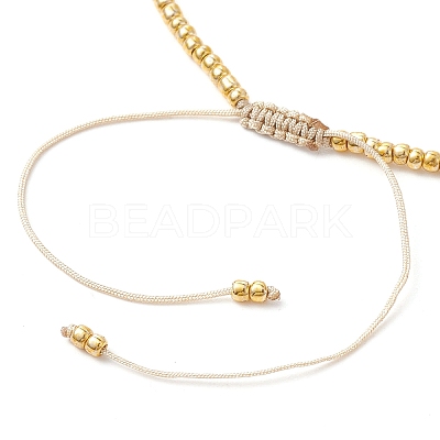 Natural Pearl & Seed Braided Bead Bracelets BJEW-JB09722-03-1
