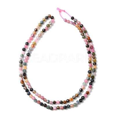 Natural Multicolor Tourmaline Beads Strands G-YW0001-18-1