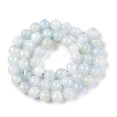 Dyed Natural White Jade Beads Strands G-T138-8mm-210-41-1