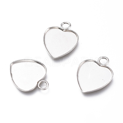 Non-Tarnish 304 Stainless Steel Pendant Cabochons Settings for Fashion Jewelry LS-X-STAS-M283-01P-A-1