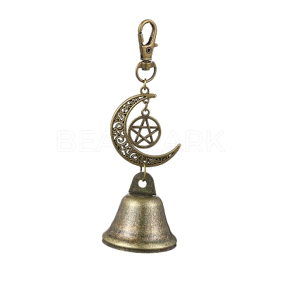 Iron Bell Pendant Decoration HJEW-JM02451-1