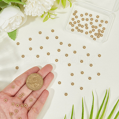 80Pcs 304 Stainless Steel Spacer Beads STAS-BBC0008-27B-G-1