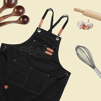 Canvas Cotton Apron AJEW-WH20060-29B-1
