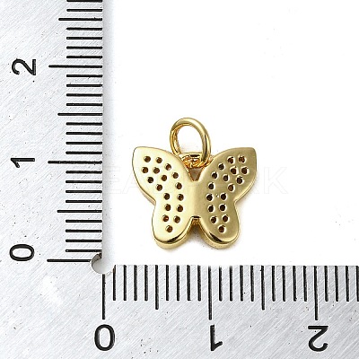 Brass Micro Pave Clear Cubic Zirconia Pendants LS-KK-U005-01L-G-1