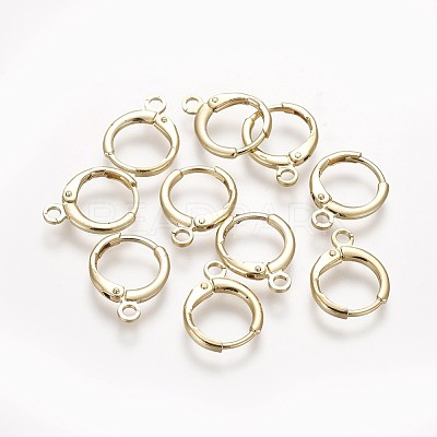 Brass Huggie Hoop Earring Findings KK-L179-04-A-1