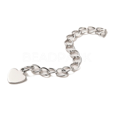 Rack Plating Brass Curb Chain Extender KK-Q807-09P-1