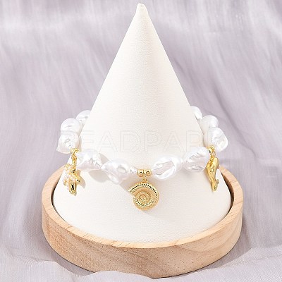 Ocean Brass Starfish Dolphin Charm Bracelets for Women KK-CBA68DA-05G-1