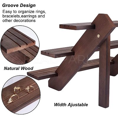 DIY 3 Tier Wooden Display Riser Kit ODIS-WH0029-25B-1