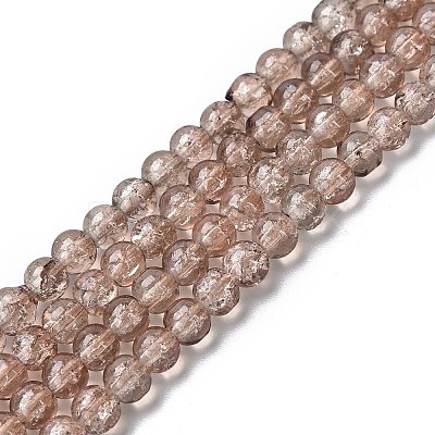 Crackle Glass Beads Strands CCG-Q001-4mm-07-1