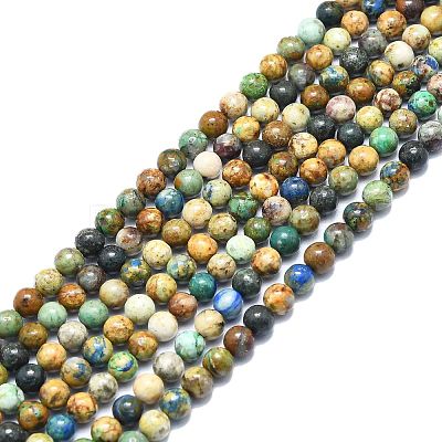 Natural Chrysocolla and Lapis Lazuli Beads Strands G-F715-105A-1