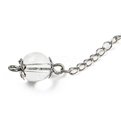 Natural Rose Quartz Dowsing Pendulum Big Pendants G-H293-01AS-09-1