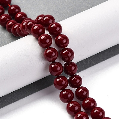 Baking Paint Glass Beads GLAA-Z010-01E-1