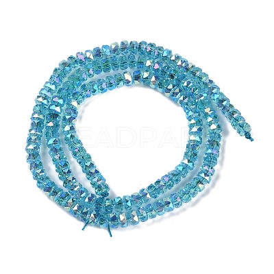 Electroplate Glass Beads Strands X-GLAA-Q105-03G-1