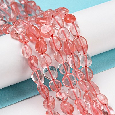 Cherry Quartz Glass Beads Strands G-P497-01A-10-1