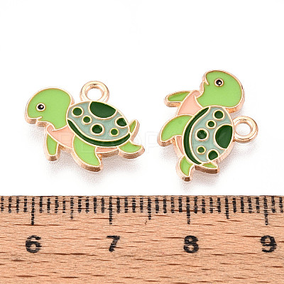 Marine Animals Alloy Enamel Pendants ENAM-T022-34E-1