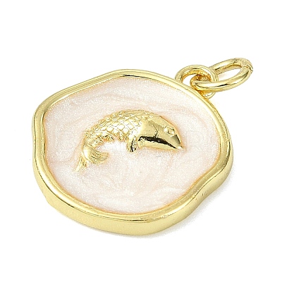 Ocean Theme Brass Enamel Pendants LS-KK-H270-06G-05-1