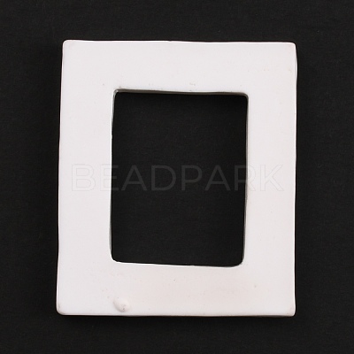 Rectangle with Stripe Pattern Resin Photo Frame AJEW-WH0285-26-1