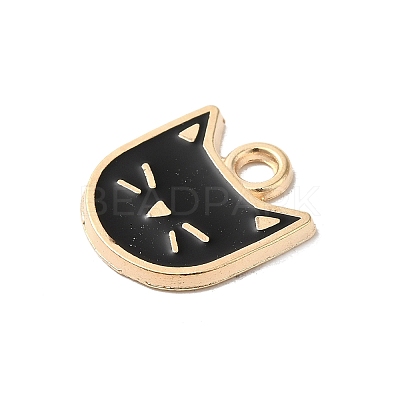 Rack Plating Alloy Enamel Charms ENAM-P254-03KCG-1