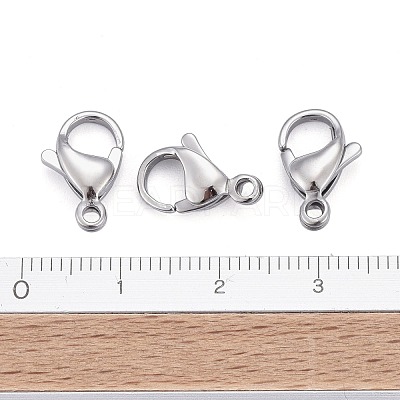 Tarnish Resistant 304 Stainless Steel Lobster Claw Clasps X-STAS-AB13-1