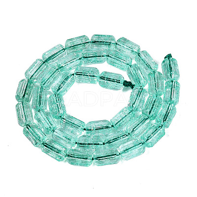 Crackle Transparent Glass Beads Strands GLAA-N068-05A-05-1