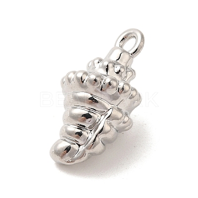 Marine Animal Theme Platinum  Brass Micro Pave Clear Cubic Zirconia Pendants KK-U031-01P-05-1
