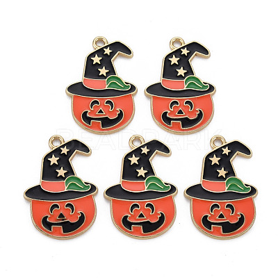 Rack Plating Alloy Enamel Pendants ENAM-S126-066-NR-1