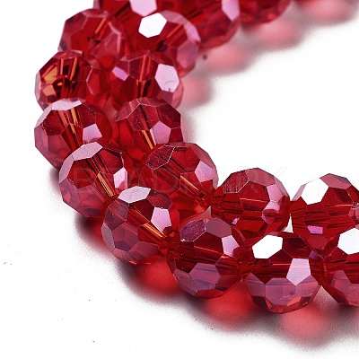 Electroplate Transparent Glass Beads Strands X-EGLA-A035-T10mm-A01-1