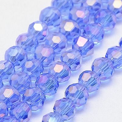 Electroplate Glass Beads Strands LS-EGLA-J042-4mm-AB02-1