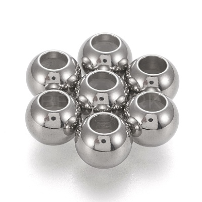 202 Stainless Steel Beads X-STAS-K204-02A-P-1