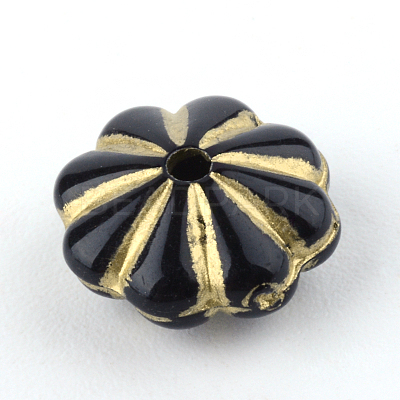 Flower Plating Acrylic Beads LS-X-PACR-Q102-67B-1