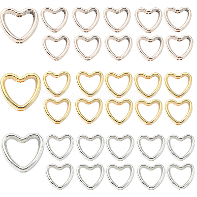 45Pcs 3 Colors CCB Plastic Beads Frames FIND-YW0005-27-1