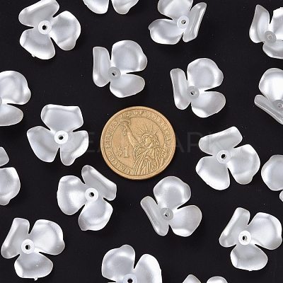 Flower Imitation Pearl Acrylic Bead Caps X-OACR-L004-7226-1