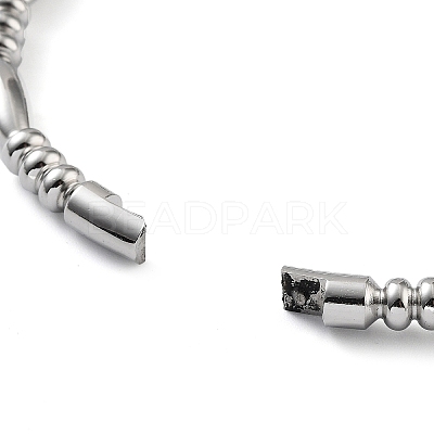 Non-Tarnish 201 Stainless Steel Hinged Bangle STAS-Z057-01C-1