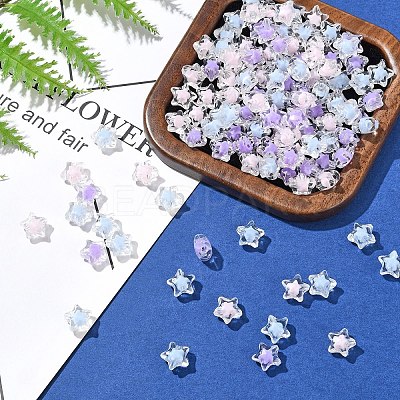 60G 3 Colors Transparent Acrylic Beads TACR-YW0002-46-1