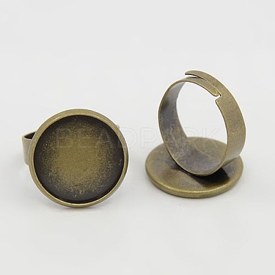 Brass Pad Ring Findings KK-Q295-1