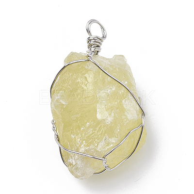 Natural Gemstone Pendants G-Q993-M-1