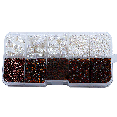 DIY 10 Style ABS & Acrylic Beads Jewelry Making Finding Kit DIY-N0012-05C-1