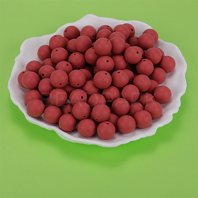 Round Silicone Focal Beads SI-JX0046A-94-1
