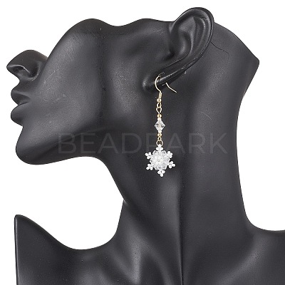 Glass Seed Beads Dnagle Earrings EJEW-MZ00501-01-1