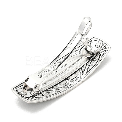 Viking Knot Alloy Retro Hair Barrettes AJEW-K048-08AS-1