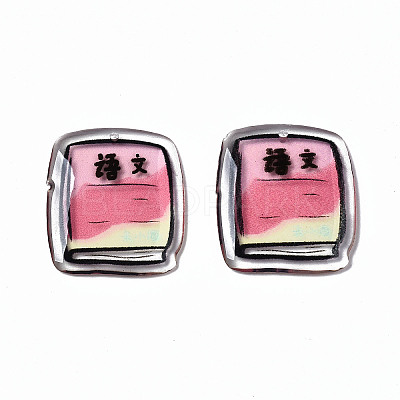 Epoxy Resin Pendants for Teachers' Day RESI-S379-016-1